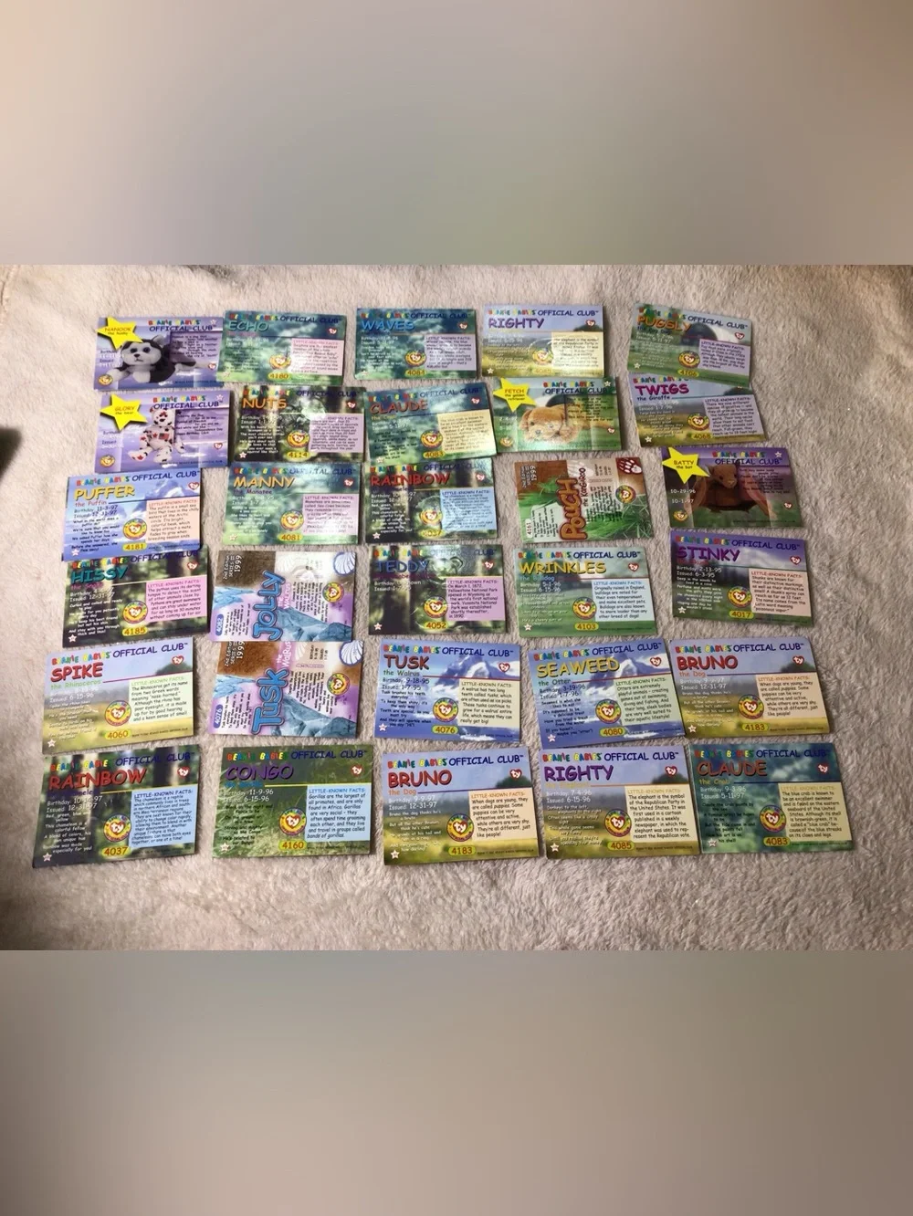 Ty Beanie Babies Collection Cards